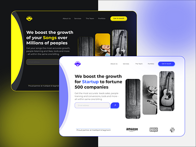 Song Booster Landing Page Design