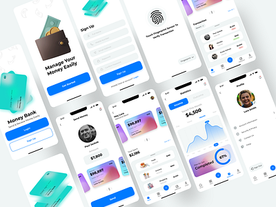 Money Bank creditcard design figma finance ui uidesign uiux userexperience ux uxdesign