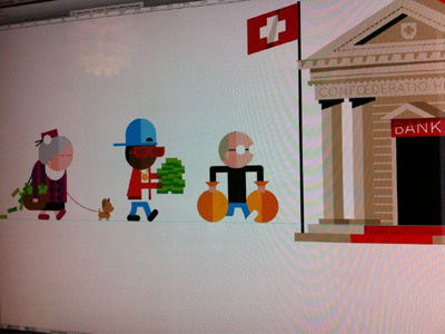 to the bank with my homies bank illustration monocle
