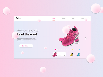 Shoe selling landing page