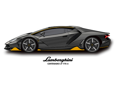 Lamborghini Centenario illustration by danpux on Dribbble