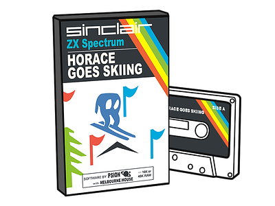 Horace Goes Skiing - ZX Spectrum Game 80s cassette game horace skiing zx spectrum