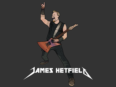 James Hetfield (Metallica) Illustration illustration james hetfield metallica vector