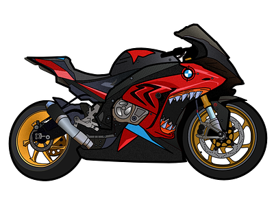 BMW S1000RR Shark! affinitydesigner bmw illustration motorcycle s1000rr shark
