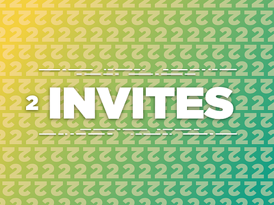 (2) Dribbble Invites 2 invites draft me dribbble first invitation invite shot