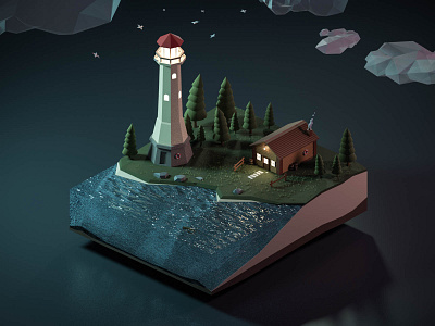 Low Poly Lighthouse