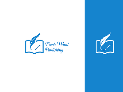 fresh wind publishing logo book feather fresh fresh design graphic design illustration logo pen publish publishing wind