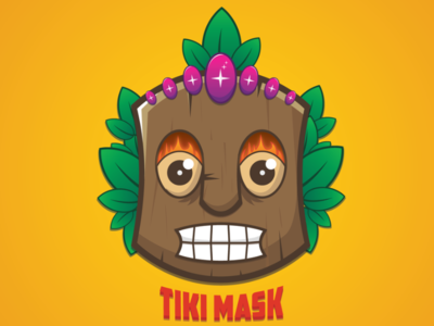 Tiki Mask Illustration
