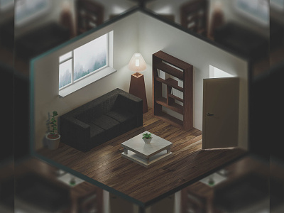 Room Rip-Off 3d 3d art antique blender diorama graphicdesign illustration interior isometric lowpoly render room