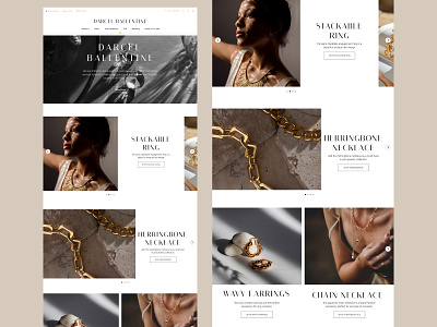 design concept landing page for jewelry store