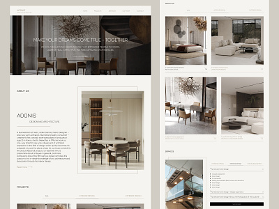 Design and architecture studio landing page