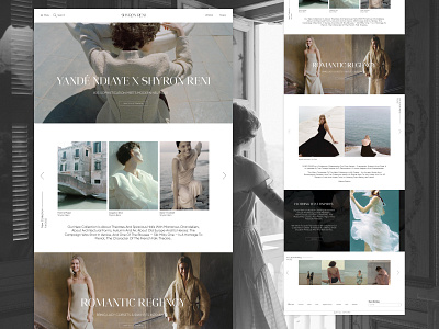 Inspirational fashion website landing page design