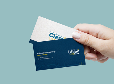 Clean Step businesscard clean clean design clean service service