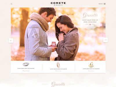 Gioielli Comete comete design jewelry photoshop website