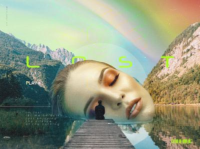 LOST - DIGITAL COLLAGE & MANIPULATION ART album cover collage composition cover art digital art illustration manipulation surrealism