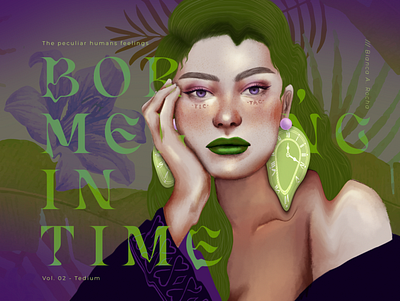 Bored, Melting in time - Digital Art cover art digital art human illustration surrealism woman