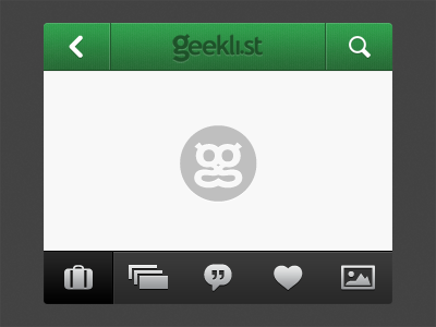 Geeklist Mobile app geeklist ios iphone mobile navbar tabbar