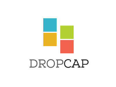 DropCap iOS Game Logo app design flat game logo serif