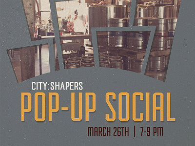 Pop-Up Social Poster for City:Shapers brewery craft entrepreneur hipster poster social