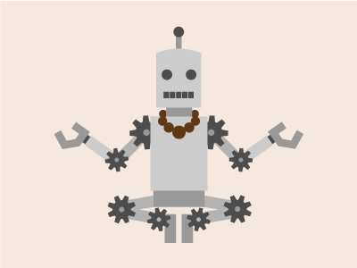 Robot Guru design illustration trex vector
