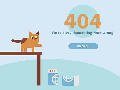 Cat 404 cat design illustration vector web design