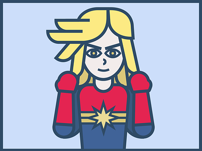 Carol Danvers captain marvel comic heroine illustration marvel marvelcomics mcu superhero superheroine vector