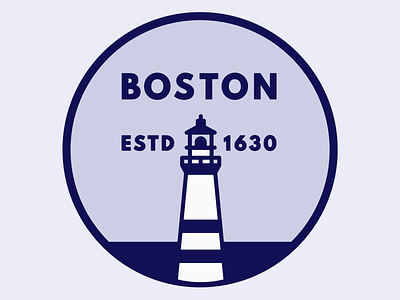 Boston Badge boston design lighthouse logo vector