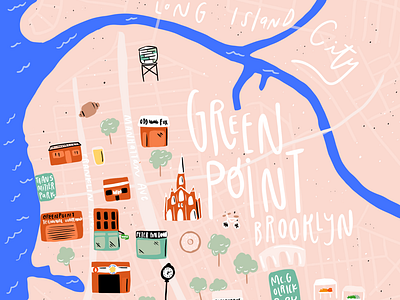 Greenpoint Map Illustration