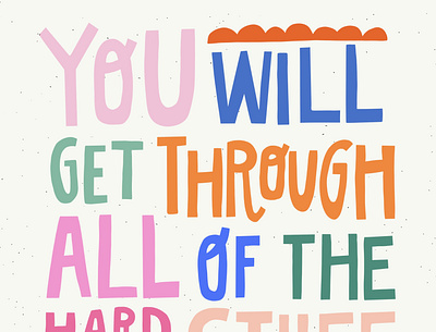 Hand Lettering bright colorful hand drawn handlettering illustration lettering