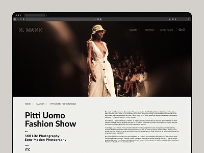 Typography for Photographer Website design typography ui ux