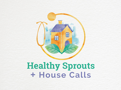 Healthy Sprouts and House Calls branding branding design graphic design logo vector