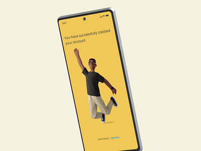 Account Creation Success Screen app design design figma mobile app design ui