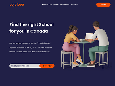 Jejelove Solutions/Study in Canada Landing Page