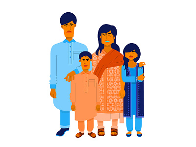 An American Family 14 american family illustration immigration