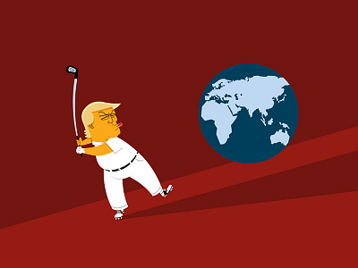 Trump Foreign Policy earth day foreign policy global illustration trump