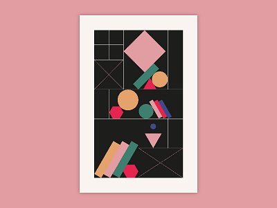 Swing II colors geometric poster