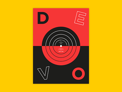 Devo poster black devo gotham music poster red vinyl
