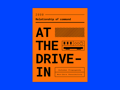 At The Drive In Poster at the drive in music poster roboto mono
