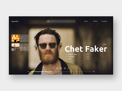 Spotify concept concept daily ui music player spotify
