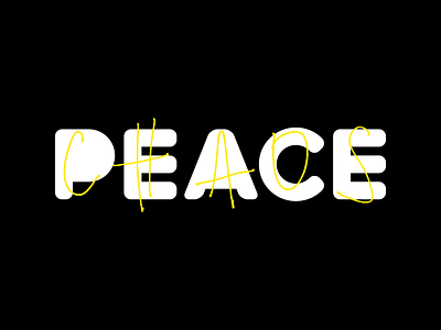 Peace and Chaos typographic print design