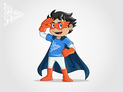 The Power of The Play Mascot character emblem hero illustration mascot super hero super kid typography