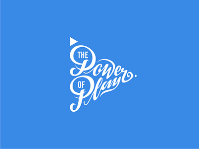 The Power of The Play logo calligraphy emblem font freehand hand lettering lettering logo play icon script typography