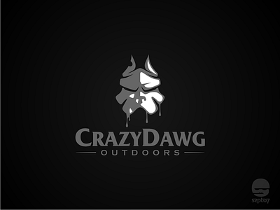 Crazy Dawg Outdoors logo adventure apparel branding dog logo design mascot design outdoors pitbull sport logo traveller