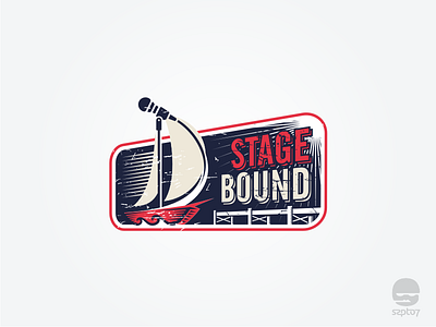 StageBound logo design boat branding identity logo design music negative space retro sailing sing singer vintage