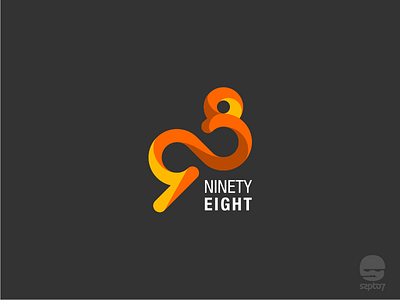 Ninety Eight - ready made logo branding dynamics eight geometric lettering logotype minimalist nine number typography