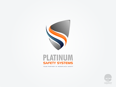 Platinum Safety System - logo design badge branding emblem icon identity logo design security systems shield