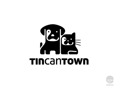Tin Can Town animal animal rescue branding cat dog identity logo logo design logomark pets pictogram