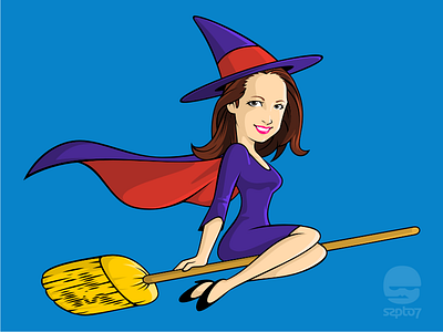 Bewitched bewitched caricature cartoon character design illustration magic witch wizard