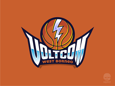 Voltcom West Borneo badge basketball branding community electricity emblem identity lightning logo design logomark west borneo