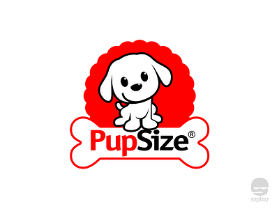 Pupsize logo animal badge bone branding dog emblem identity logo logo design pet puppy